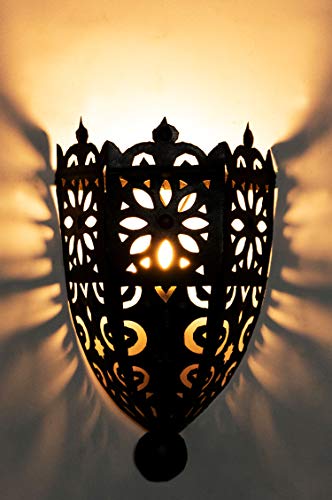 Marokkanische orientalische orient mediterrane Wandlampe Wandleuchte Wand Lampe Leuchte aus Eisen Badia - inklusive Elektrik von Marrakesch Orient & Mediterran Interior