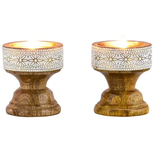 Marrakesch 2er Set Boho Deko Teelichthalter Kerzenständer aus Holz und Metall 7,5cm groß Hamida | Vintage Orientalische Kerzenhalter als Wohnzimmer Tischdeko oder Schlafzimmer Zimmer Frühlingsdeko Marrakesch 2er Set Boho Deko Teelichthalter Kerzenständer aus Holz und Metall 7,5cm groß Hamida | Vintage Orientalische Kerzenhalter als Wohnzimmer Tischdeko oder Schlafzimmer Zimmer Frühlingsdeko von Marrakesch Orient & Mediterran Interior