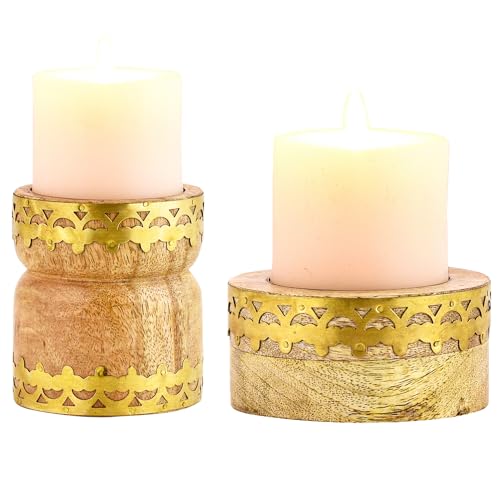 Marrakesch 2er Set Boho Deko Teelichthalter Kerzenständer aus Holz und Metall 9cm breit Halid Hajid | Vintage Orientalische Kerzenhalter als Wohnzimmer Tischdeko oder Schlafzimmer Zimmer Frühlingsdeko Marrakesch 2er Set Boho Deko Teelichthalter Kerzenständer aus Holz und Metall 9cm breit Halid Hajid | Vintage Orientalische Kerzenhalter als Wohnzimmer Tischdeko oder Schlafzimmer Zimmer Frühlingsdeko von Marrakesch Orient & Mediterran Interior