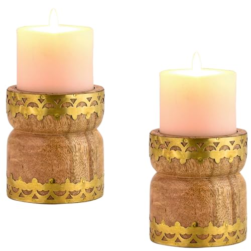 Marrakesch 2er Set Boho Deko Teelichthalter Kerzenständer aus Holz und Metall 9cm groß Hajid | Vintage Orientalische Kerzenhalter als Wohnzimmer Tischdeko oder Schlafzimmer Zimmer Frühlingsdeko Marrakesch 2er Set Boho Deko Teelichthalter Kerzenständer aus Holz und Metall 9cm groß Hajid | Vintage Orientalische Kerzenhalter als Wohnzimmer Tischdeko oder Schlafzimmer Zimmer Frühlingsdeko von Marrakesch Orient & Mediterran Interior