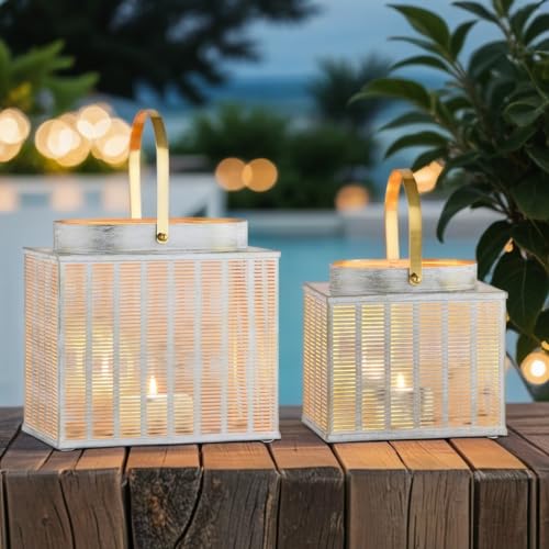 Marrakesch 2er Set Boho Deko Windlicht Laterne 22 & 16cm aus Metall eckig | Teelichthalter als Tischdeko Wohnzimmer Deko | Kerzenhalter Windlichter Pacom als Balkon & Garten Aesthetic Gartendeko Marrakesch 2er Set Boho Deko Windlicht Laterne 22 & 16cm aus Metall eckig | Teelichthalter als Tischdeko Wohnzimmer Deko | Kerzenhalter Windlichter Pacom als Balkon & Garten Aesthetic Gartendeko von Marrakesch Orient & Mediterran Interior