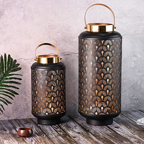 Marrakesch 2er Set Gartenwindlicht Windlicht 44 cm und 30 cm | Windlichter für Draußen Braga als Gartendeko von Marrakesch Orient & Mediterran Interior