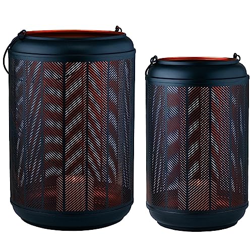Marrakesch 2er Set LED Laterne Windlicht 37cm und 32 cm | Laternen mit LED-Kerze Batterie betrieben und mit Timer Funktion | Gartenlaterne für Draußen Valkea modern als Gartendeko Marrakesch 2er Set LED Laterne Windlicht 37cm und 32 cm | Laternen mit LED-Kerze Batterie betrieben und mit Timer Funktion | Gartenlaterne für Draußen Valkea modern als Gartendeko von Marrakesch Orient & Mediterran Interior