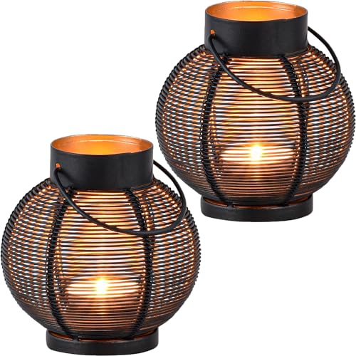 Marrakesch 2er Set Orientalische Deko Teelichthalter rund aus Metall 12cm groß schwarz Gold | Kerzenhalter Sandor als Frühling Wohnzimmer Tisch Deko | Kerzenständer für Teelichter als Gartendeko Marrakesch 2er Set Orientalische Deko Teelichthalter rund aus Metall 12cm groß schwarz Gold | Kerzenhalter Sandor als Frühling Wohnzimmer Tisch Deko | Kerzenständer für Teelichter als Gartendeko von Marrakesch Orient & Mediterran Interior