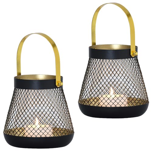 Marrakesch 2er Set Orientalische Deko Teelichthalter rund aus Metall 14cm groß schwarz Gold | Kerzenhalter Sando als Frühling Wohnzimmer Tisch Deko | Kerzenständer für Teelichter als Gartendeko Marrakesch 2er Set Orientalische Deko Teelichthalter rund aus Metall 14cm groß schwarz Gold | Kerzenhalter Sando als Frühling Wohnzimmer Tisch Deko | Kerzenständer für Teelichter als Gartendeko von Marrakesch Orient & Mediterran Interior