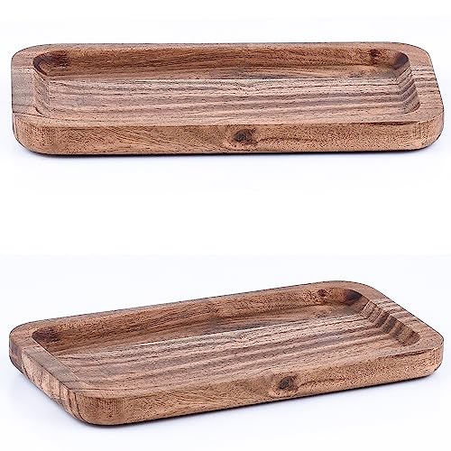 Marrakesch 2er Set Serviertablett aus Holz 21x6cm groß | Tablett Servierplatte Anea modern als Tischdeko von Marrakesch Orient & Mediterran Interior