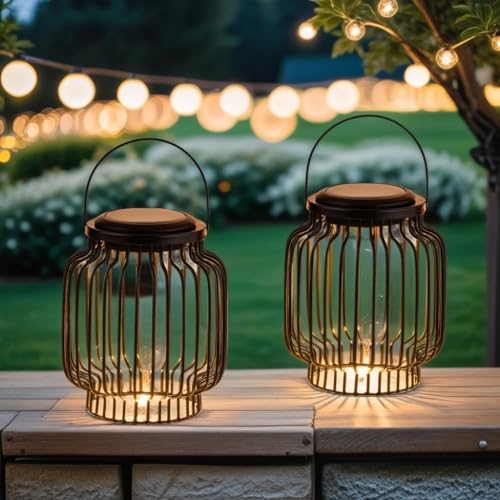 Marrakesch 2er Set Solarlaternen Solarlampen für außen mit Henkel aus Metall 18cm Groß | Orientalische Deko Outdoor Solar LED Laterne Wetterfest Lazar IP65 Wasserdicht als Gartendeko im Garten Marrakesch 2er Set Solarlaternen Solarlampen für außen mit Henkel aus Metall 18cm Groß | Orientalische Deko Outdoor Solar LED Laterne Wetterfest Lazar IP65 Wasserdicht als Gartendeko im Garten von Marrakesch Orient & Mediterran Interior