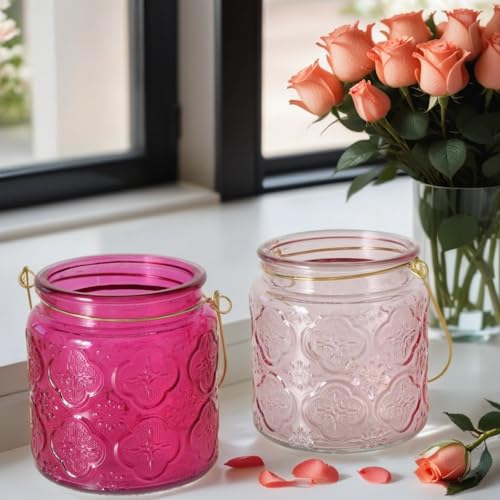 Marrakesch 2er Set Vintage Teelichthalter aus Glas 11cm groß - Kerzenständer & Windlichter als Rosa Wohnzimmer Deko - Exquisite Teelichtgläser perfekte Kerzengläser für Ihre Teelichter Marrakesch 2er Set Vintage Teelichthalter aus Glas 11cm groß - Kerzenständer & Windlichter als Rosa Wohnzimmer Deko - Exquisite Teelichtgläser perfekte Kerzengläser für Ihre Teelichter von Marrakesch Orient & Mediterran Interior