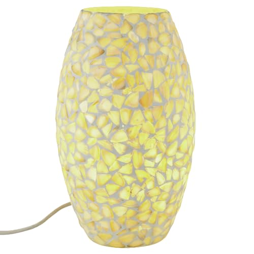 Marrakesch Boho Deko Tischlampe Nachttischlampe | Deko Aesthetic Tischleuchte Lampe im Wohnzimmer Schlafzimmer & Kinderzimmer | Moderne Tischleuchte Tiaga -2- aus Mosaik von Marrakesch Orient & Mediterran Interior