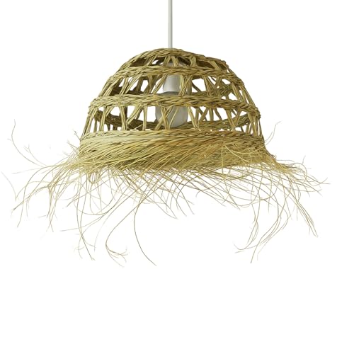 Marrakesch Boho Pendelleuchte aus Stroh Palmenblatt | Handgefertigte Hängelampe Natur 45?cm | Deckenleuchte Baracoa im Ethno-Stil für Wohnzimmer, Esszimmer, Terrasse oder Bar | LED geeignet und Unikat Marrakesch Boho Pendelleuchte aus Stroh Palmenblatt | Handgefertigte Hängelampe Natur 45?cm | Deckenleuchte Baracoa im Ethno-Stil für Wohnzimmer, Esszimmer, Terrasse oder Bar | LED geeignet und Unikat von Marrakesch Orient & Mediterran Interior