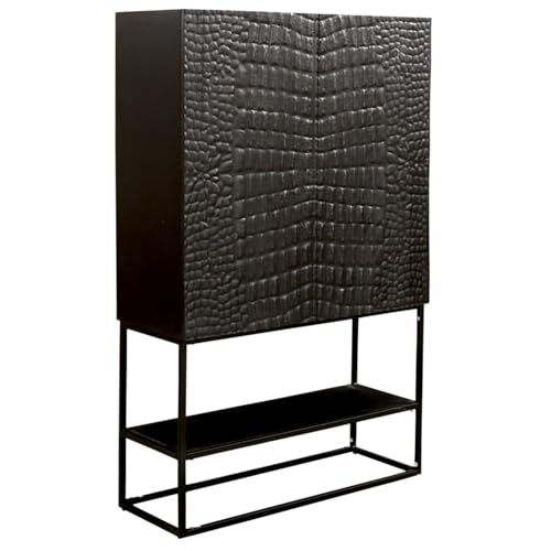 Marrakesch Kleiderschrank Schrank modern aus Holz massiv 158cm | Highboard Mehrzweckschrank Adriaen für Wohnzimmer Flur und Schlafzimmer als Marokkanische Möbel | Aktenschrank für das Büro von Marrakesch Orient & Mediterran Interior