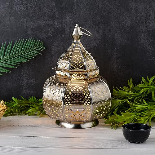 Marrakesch Orient & Mediterran Interior Orientalische Laterne Lampe Nachttischlampe Mahana Silber von Marrakesch Orient & Mediterran Interior