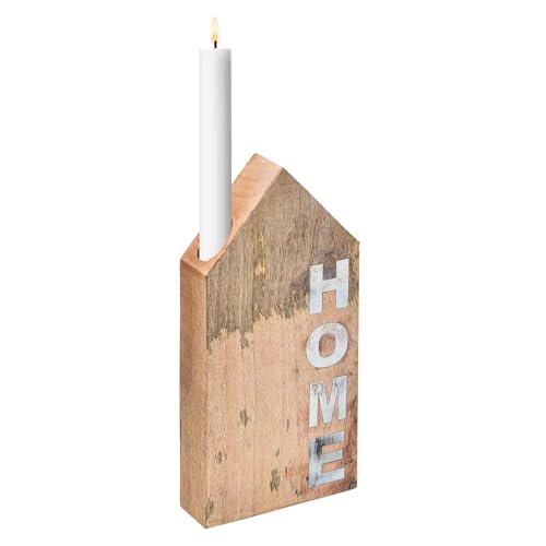 Marrakesch Moderne Kerzenhalter Home Haus aus Holz 26cm Gross – Deko Aufsteller Modern als Tischdeko von Marrakesch Orient & Mediterran Interior