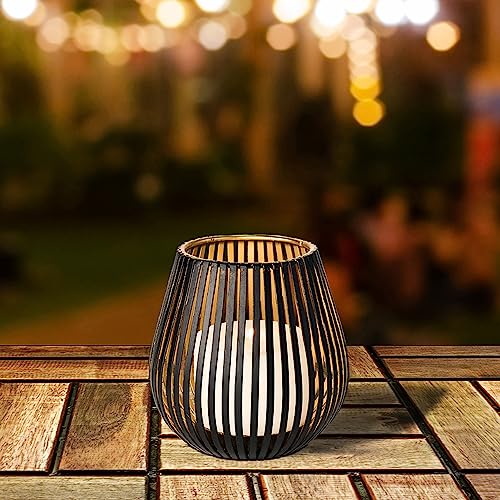 Marrakesch Moderne Teelichthalter 14cm Schwarz & Gold innen aus Metall Deko Windlicht Amunda als Hochzeitsdeko Tischdeko Marrakesch Moderne Teelichthalter 14cm Schwarz & Gold innen aus Metall Deko Windlicht Amunda als Hochzeitsdeko Tischdeko von Marrakesch Orient & Mediterran Interior