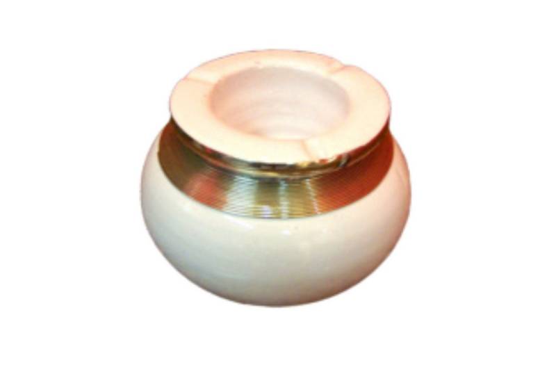 Marrakesch Orient & Mediterran Interior Aschenbecher Marokkanischer Aschenbecher Cariba - Weiß, Handarbeit von Marrakesch Orient & Mediterran Interior