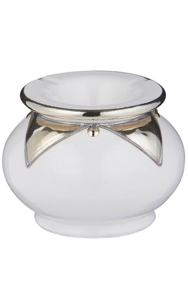 Marrakesch Orient & Mediterran Interior Aschenbecher Orientalischer Aschenbecher mit Deckel Kanita Weiss, Handarbeit von Marrakesch Orient & Mediterran Interior