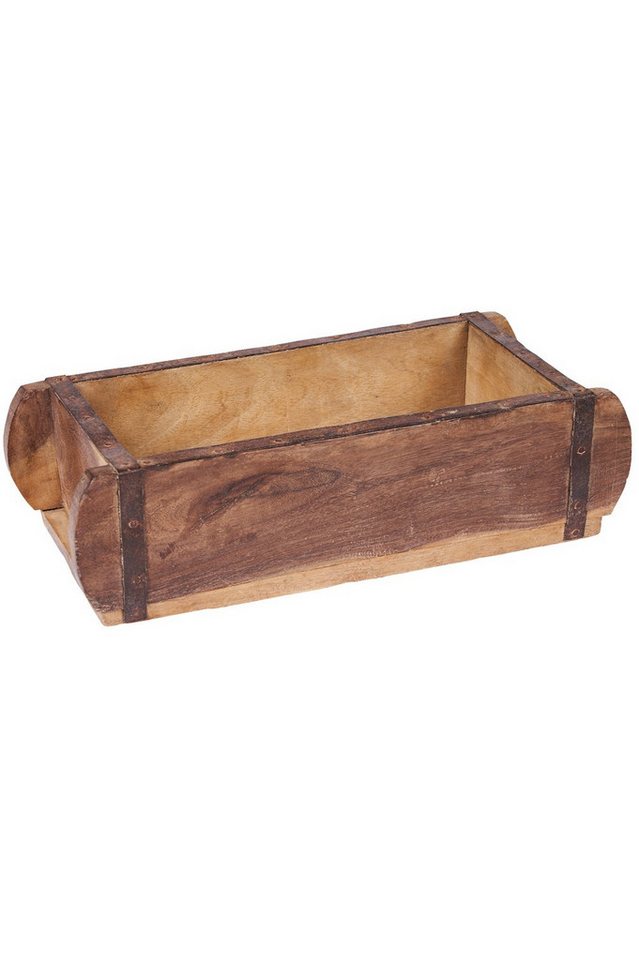 Marrakesch Orient & Mediterran Interior Aufbewahrungsbox Vintage Holzkiste Holztablett aus Altholz (1 St), Antik von Marrakesch Orient & Mediterran Interior