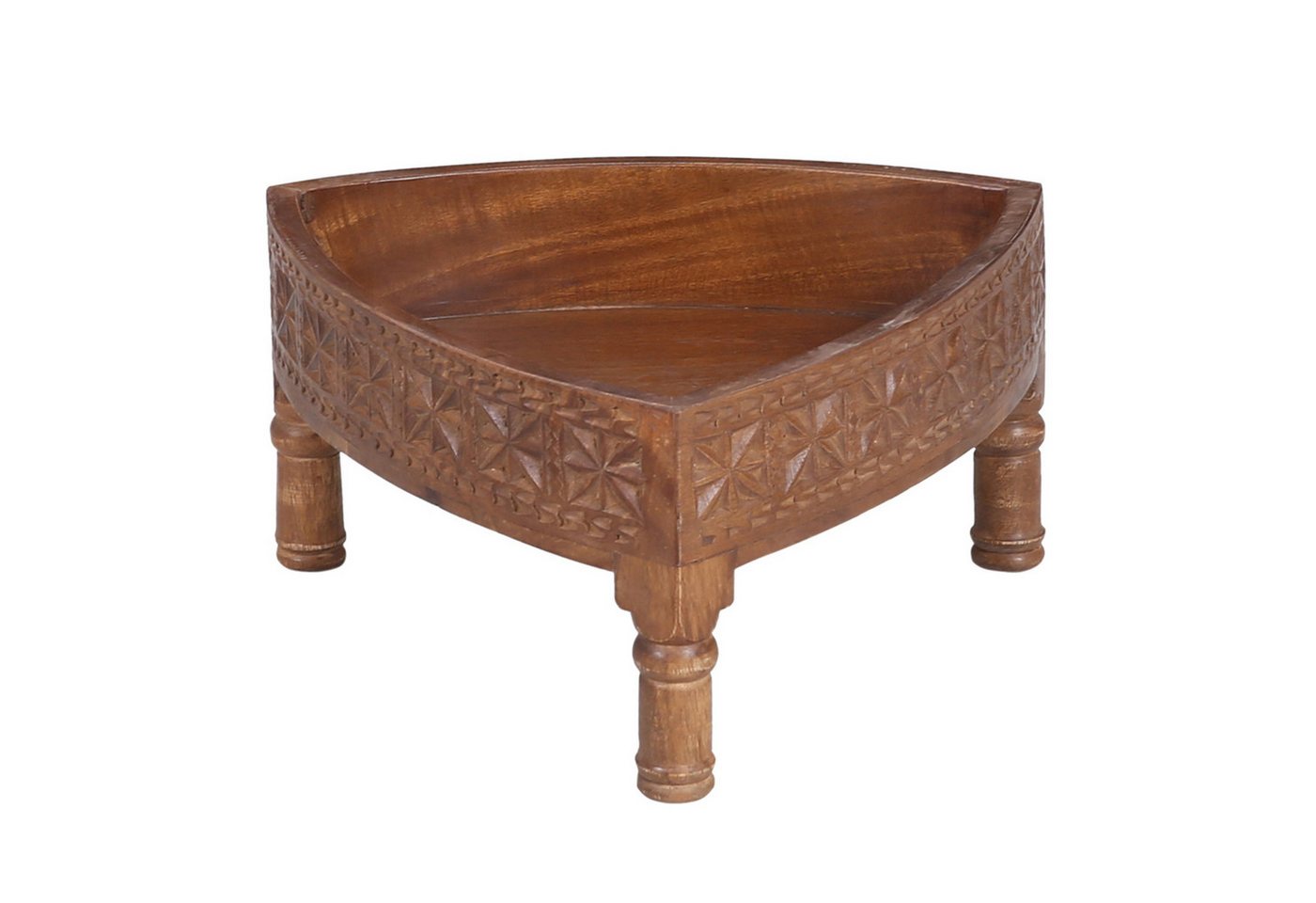 Marrakesch Orient & Mediterran Interior Beistelltisch Handgeschnitzter Beistelltisch Acheron aus Mangoholz 35x35x20 cm (1-St) von Marrakesch Orient & Mediterran Interior