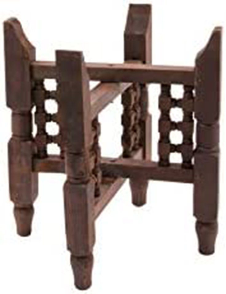 Marrakesch Orient & Mediterran Interior Beistelltisch Holzgestell für Tabletts, Ablage, Gestell, Handarbeit von Marrakesch Orient & Mediterran Interior