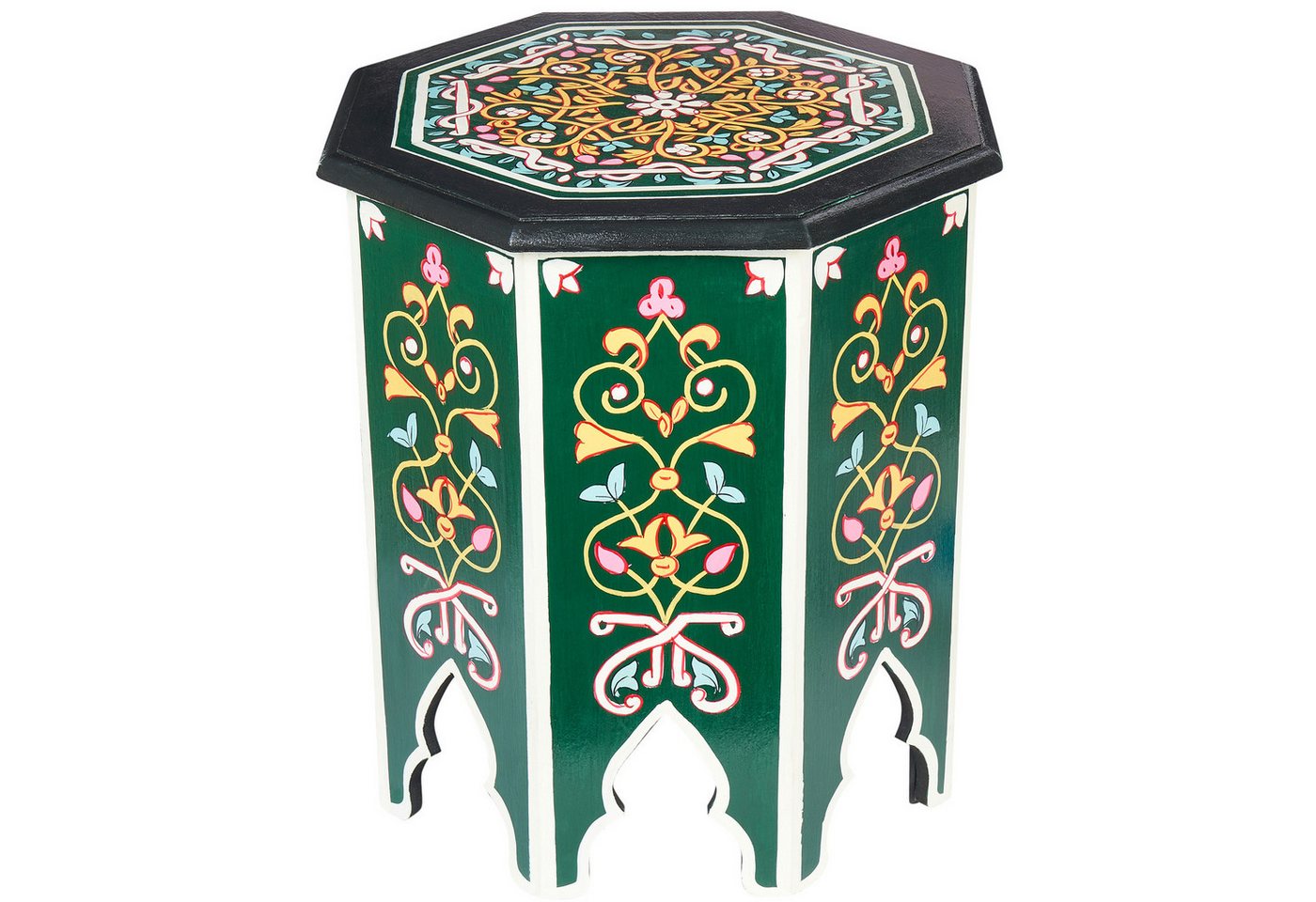 Marrakesch Orient & Mediterran Interior Beistelltisch Orientalischer Beistelltisch Blumenhocker Gargar Grün (1-St), Handarbeit von Marrakesch Orient & Mediterran Interior