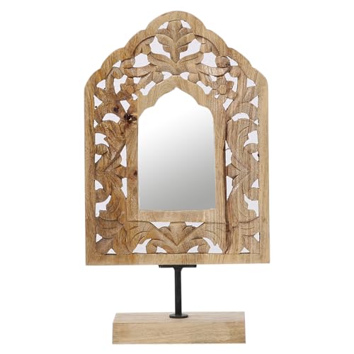 Marrakesch Orient & Mediterran Interior Boho Deko Schminkspiegel Standspiegel aus Holz Akaash -1- von Marrakesch Orient & Mediterran Interior
