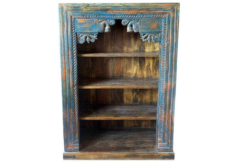 Marrakesch Orient & Mediterran Interior Bücherregal Orientalisches Vintage Regal Bücherregal Antik Massiv Muster 49, 1-tlg. von Marrakesch Orient & Mediterran Interior