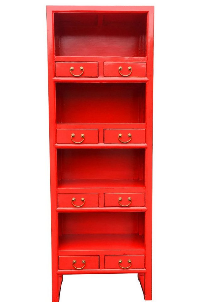 Marrakesch Orient & Mediterran Interior Bücherregal Vintage Regale Standregal Küche Akuma rot, 1-tlg., Handarbeit von Marrakesch Orient & Mediterran Interior