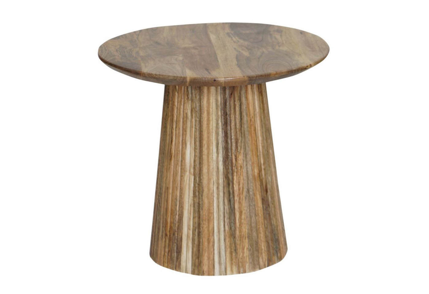 Marrakesch Orient & Mediterran Interior Couchtisch Beistelltisch Adisra 50cm Mangoholz rund Handarbeit Scandi Mid-Century (1-St) von Marrakesch Orient & Mediterran Interior