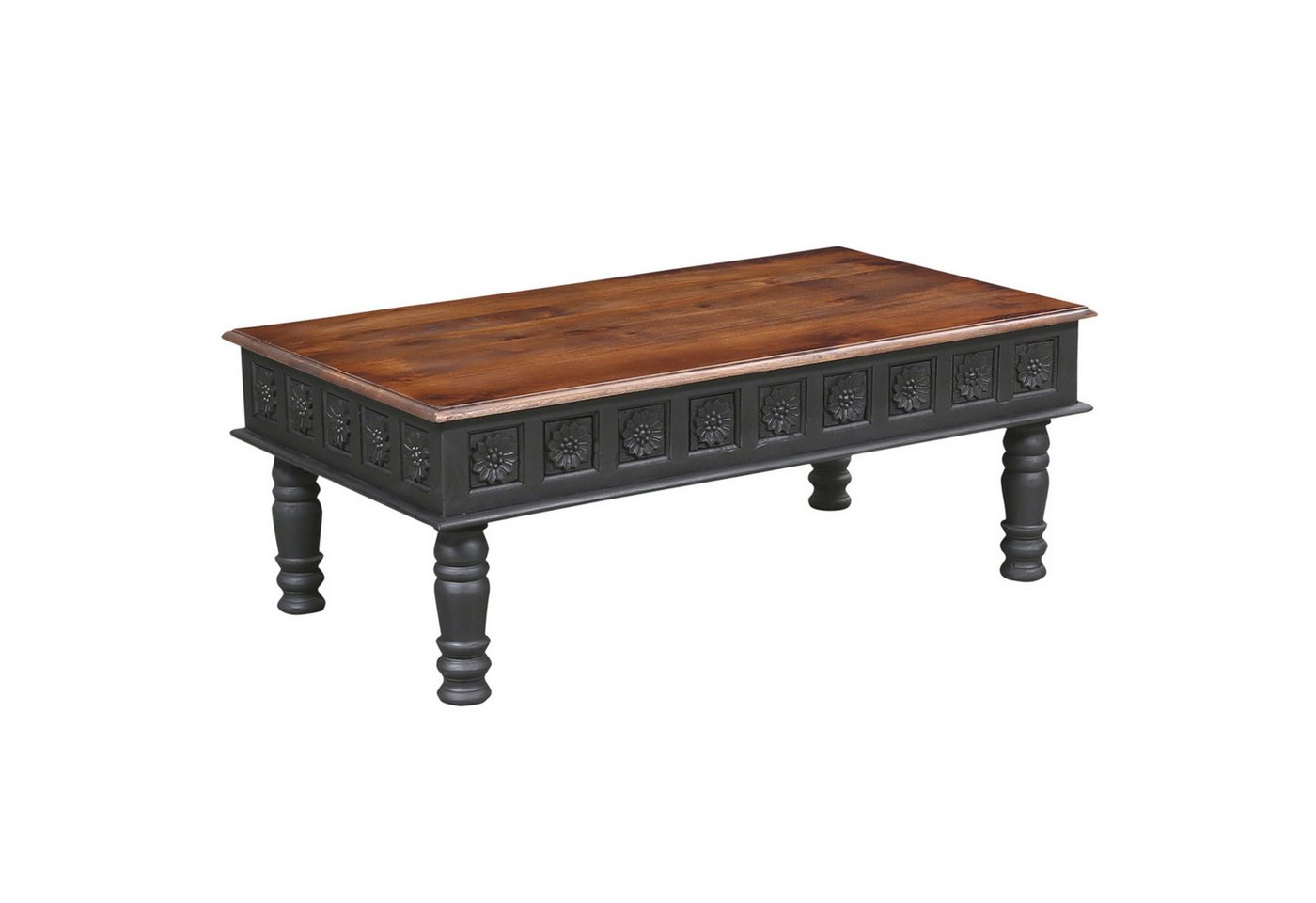 Marrakesch Orient & Mediterran Interior Couchtisch Couchtisch Abraam aus Holz handgefertigt mit Schnitzereien, 120x70 cm (1-St) von Marrakesch Orient & Mediterran Interior