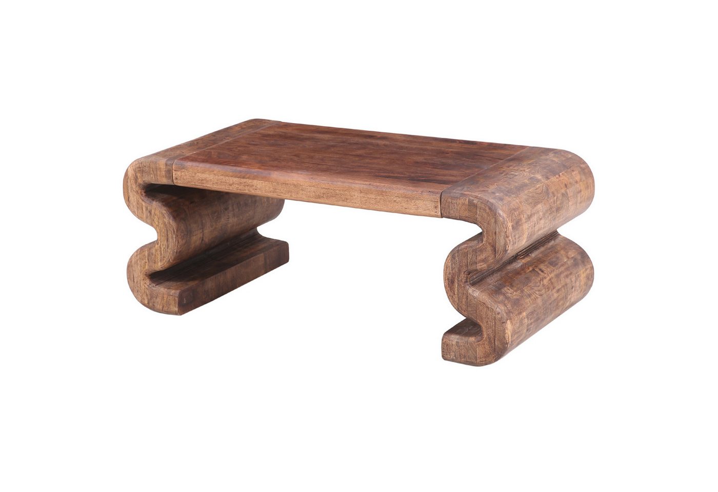 Marrakesch Orient & Mediterran Interior Couchtisch Couchtisch Adelfia 120x58 cm aus massivem Mangoholz im Retro-Design (1-St) von Marrakesch Orient & Mediterran Interior