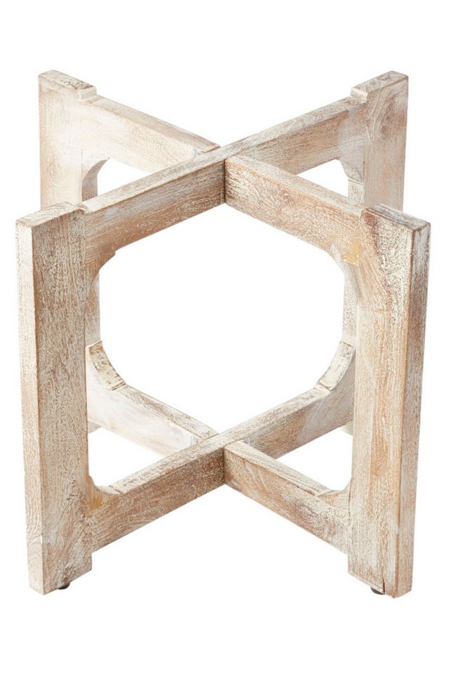 Marrakesch Orient & Mediterran Interior Couchtisch Klapptisch Untergestell Klappbar Cadiz Weiß 60cm (1-St) von Marrakesch Orient & Mediterran Interior