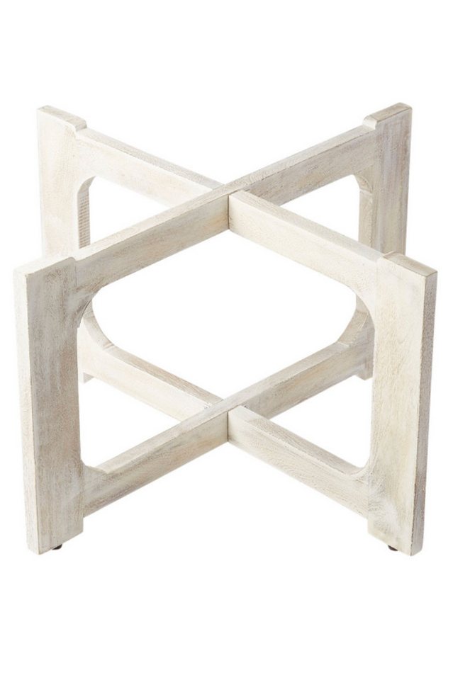 Marrakesch Orient & Mediterran Interior Couchtisch Klapptisch Untergestell Klappbar Cadiz Weiß 80cm (1-St) von Marrakesch Orient & Mediterran Interior