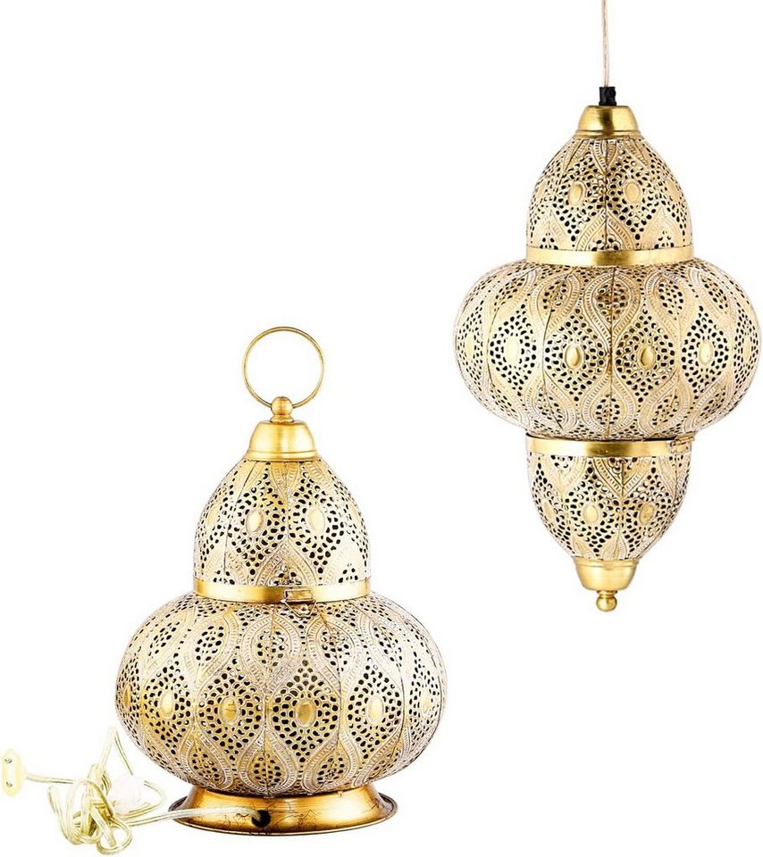 Marrakesch Orient & Mediterran Interior Deckenleuchte 2er Set Orientalische Tischlampe und Deckenlampe Noumi, ohne Leuchtmittel, Hängeleuchte von Marrakesch Orient & Mediterran Interior