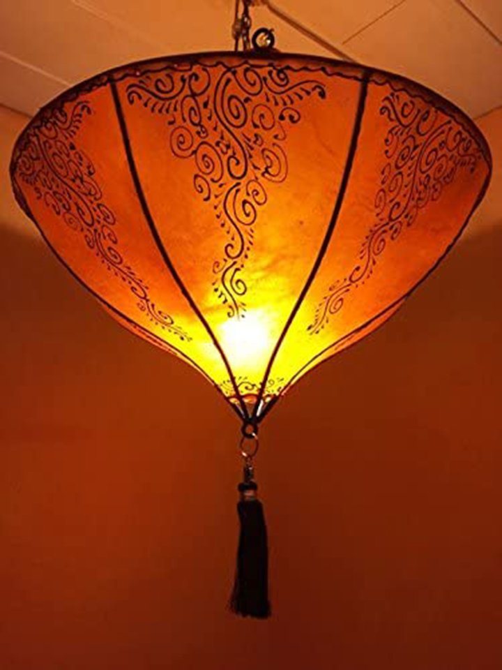 Marrakesch Orient & Mediterran Interior Deckenleuchte Orientalische Lampe Pendelleuchte Hängeleuchte Dilay 49cm Groß, ohne Leuchtmittel, Handarbeit von Marrakesch Orient & Mediterran Interior