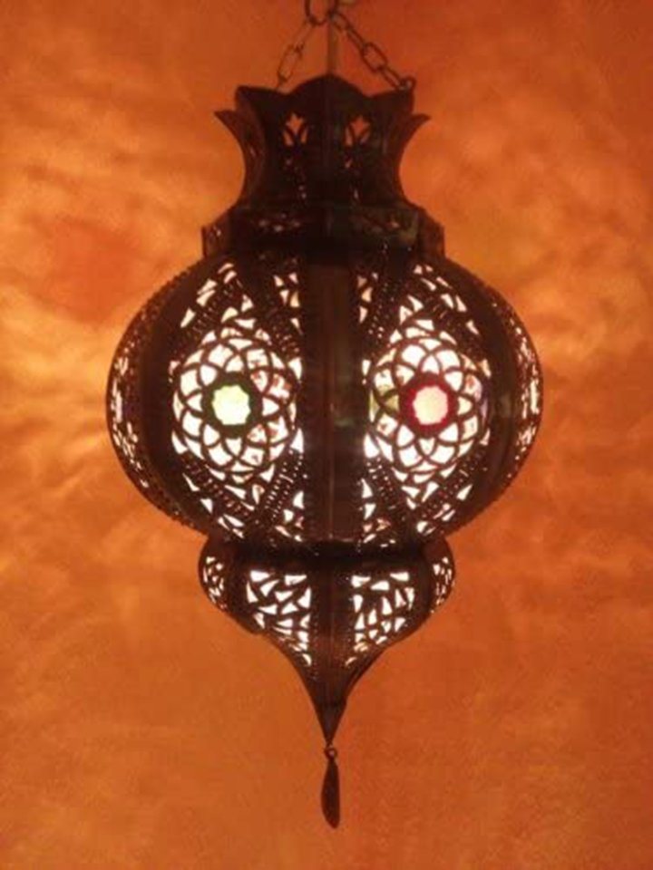 Marrakesch Orient & Mediterran Interior Deckenleuchte Orientalische Lampe Pendelleuchte Rostfarben Damla von Marrakesch Orient & Mediterran Interior