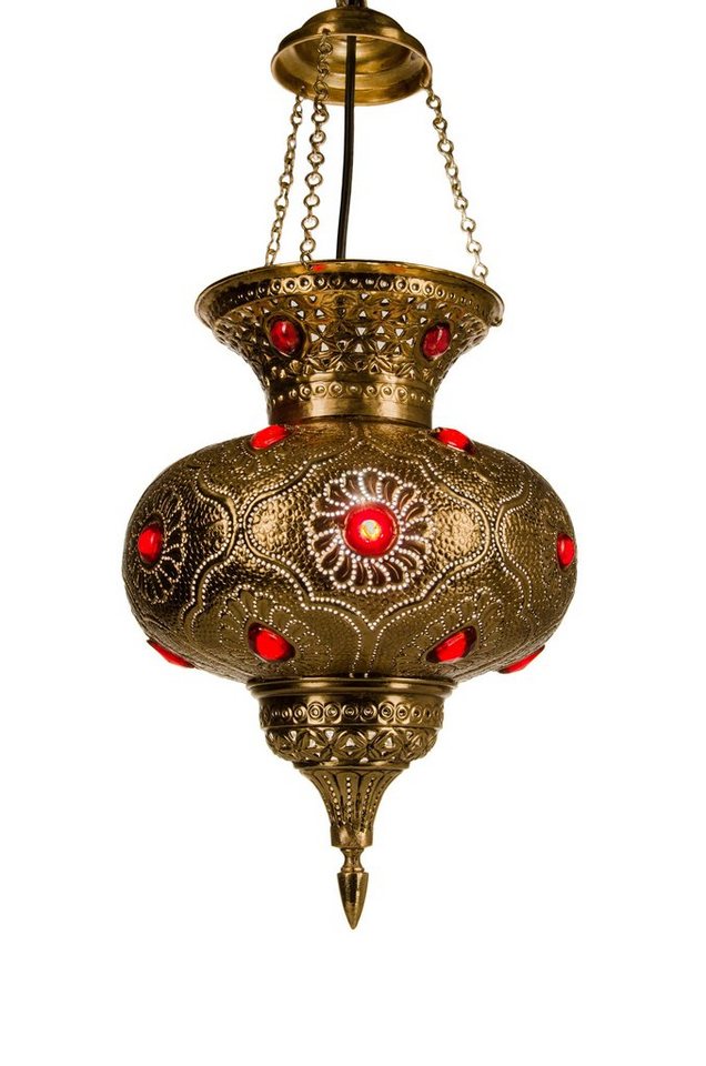 Marrakesch Orient & Mediterran Interior Deckenleuchte Orientalische Messing Lampe Pendelleuchte Affan 34cm, ohne Leuchtmittel, Handarbeit von Marrakesch Orient & Mediterran Interior