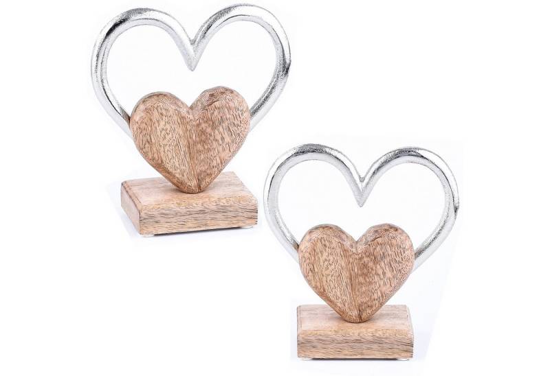 Marrakesch Orient & Mediterran Interior Dekoobjekt 2er Set Aufsteller Amour -4- Herz Dekoobjekt Holz Silber Handarbeit, Handarbeit Marrakesch Orient & Mediterran Interior Dekoobjekt 2er Set Aufsteller Amour -4- Herz Dekoobjekt Holz Silber Handarbeit, Handarbeit von Marrakesch Orient & Mediterran Interior