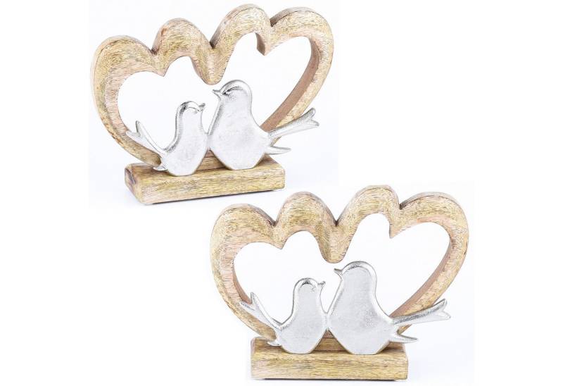 Marrakesch Orient & Mediterran Interior Dekoobjekt 2er Set Dekofiguren Herz Amour -5- Holz Aluminium H 20cm, Handarbeit Marrakesch Orient & Mediterran Interior Dekoobjekt 2er Set Dekofiguren Herz Amour -5- Holz Aluminium H 20cm, Handarbeit von Marrakesch Orient & Mediterran Interior