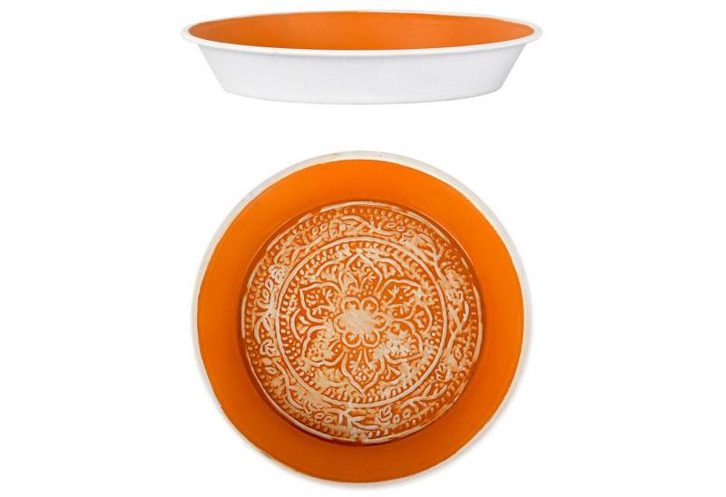 Marrakesch Orient & Mediterran Interior Dekotablett Tantar Tablett 18cm Braun, orientalisch, handgefertigt aus Metall (1 St), Handarbeit von Marrakesch Orient & Mediterran Interior