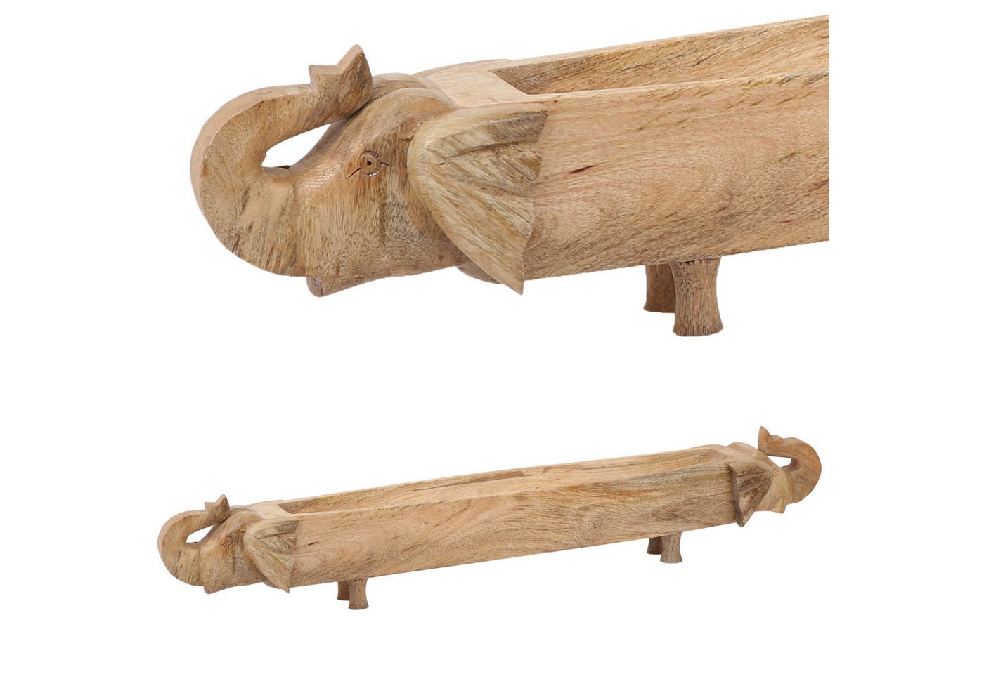 Marrakesch Orient & Mediterran Interior Dekotablett Vintage Deko Holzschale Schale Blumentopf Aloka, 88cm lang von Marrakesch Orient & Mediterran Interior