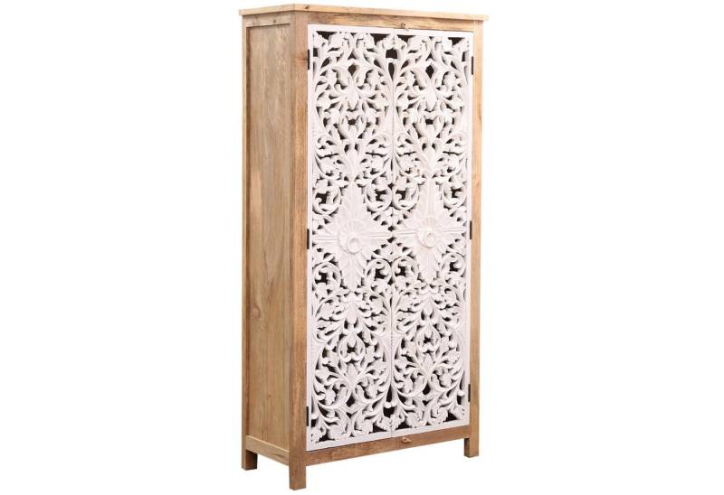 Marrakesch Orient & Mediterran Interior Highboard Boho Möbel Schrank Kleiderschrank Highboard aus Holz Braun Weiss Bulam Marrakesch Orient & Mediterran Interior Highboard Boho Möbel Schrank Kleiderschrank Highboard aus Holz Braun Weiss Bulam von Marrakesch Orient & Mediterran Interior