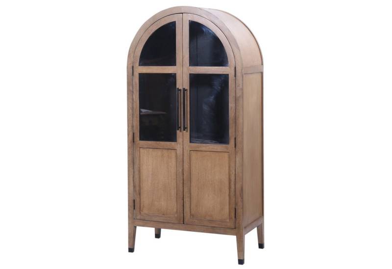 Marrakesch Orient & Mediterran Interior Highboard Vitrine Adalgo 180 cm hoch aus Mangoholz Highboard mit Glastüren von Marrakesch Orient & Mediterran Interior