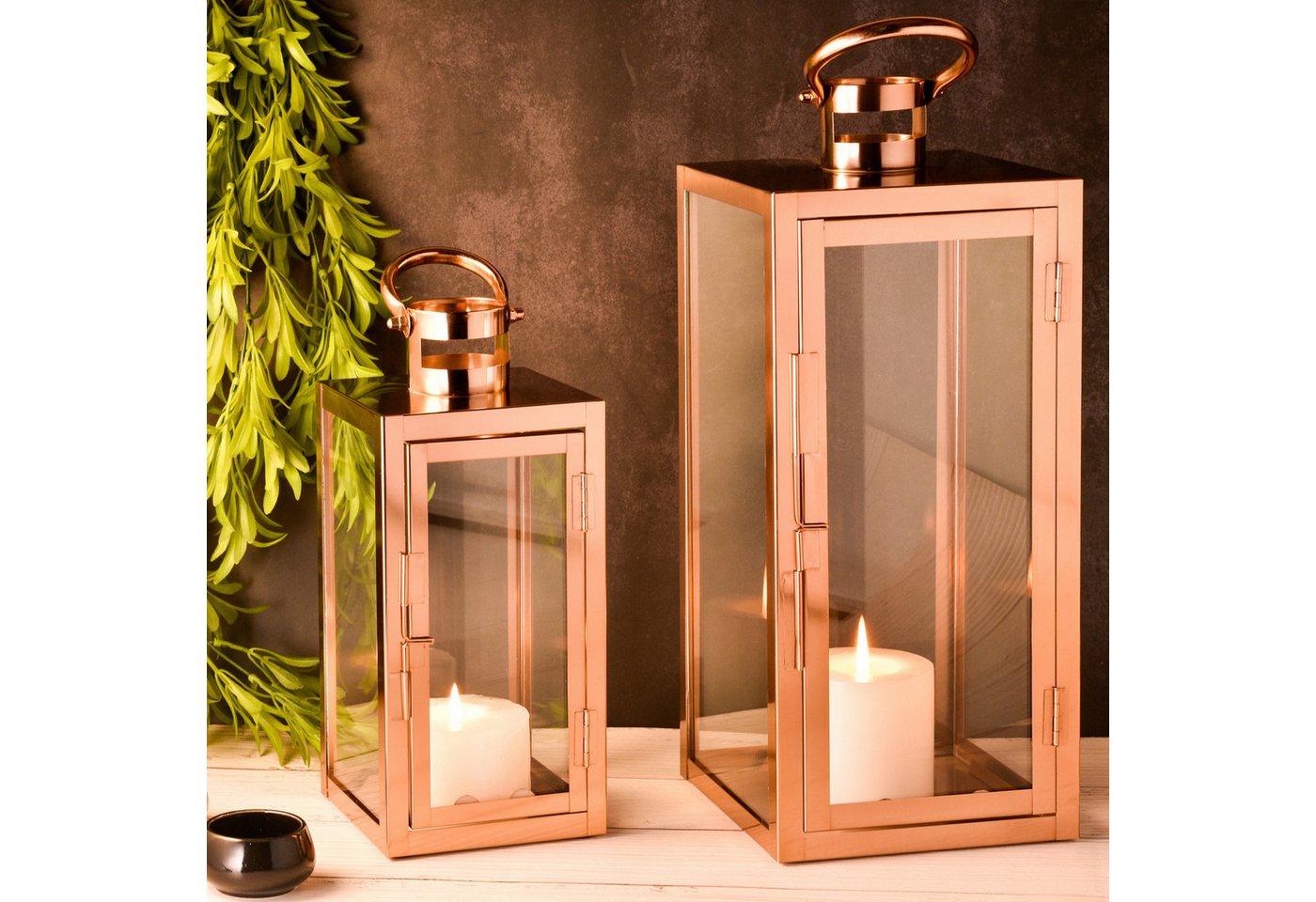 Marrakesch Orient & Mediterran Interior Kerzenlaterne 2er Set Skandinavisches Design Windlicht Gartenlaterne Marra Kupfer, Handarbeit Marrakesch Orient & Mediterran Interior Kerzenlaterne 2er Set Skandinavisches Design Windlicht Gartenlaterne Marra Kupfer, Handarbeit von Marrakesch Orient & Mediterran Interior