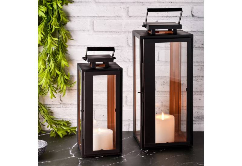 Marrakesch Orient & Mediterran Interior Teelichthalter 2er Set Skandinavisches Design Balkon Windlicht Gartenlaterne Nossa, Handarbeit von Marrakesch Orient & Mediterran Interior