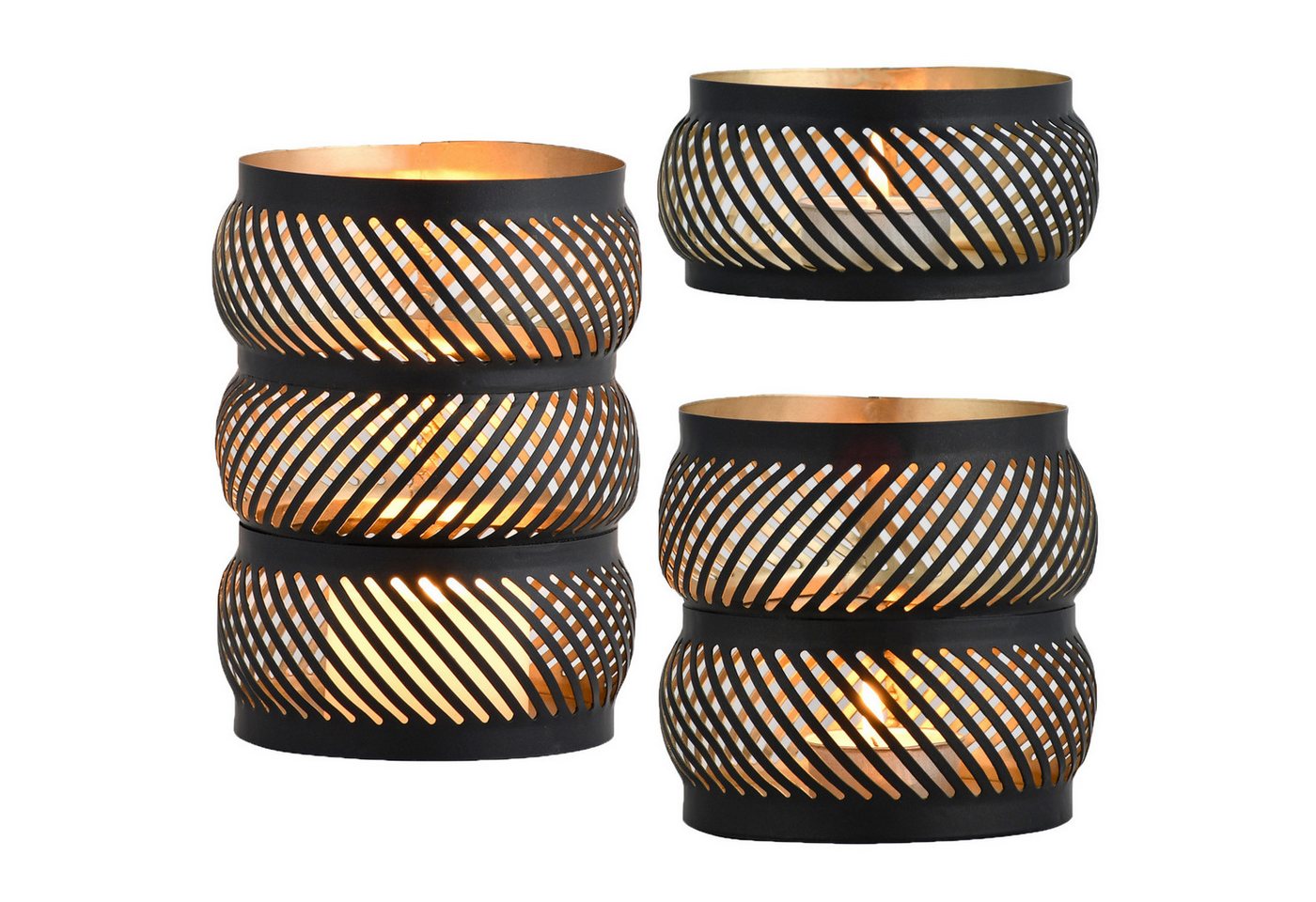 Marrakesch Orient & Mediterran Interior Teelichthalter 3er Set Skandinavische Deko Windlicht Teelichthalter Tischdeko Malinda, Handarbeit Marrakesch Orient & Mediterran Interior Teelichthalter 3er Set Skandinavische Deko Windlicht Teelichthalter Tischdeko Malinda, Handarbeit von Marrakesch Orient & Mediterran Interior