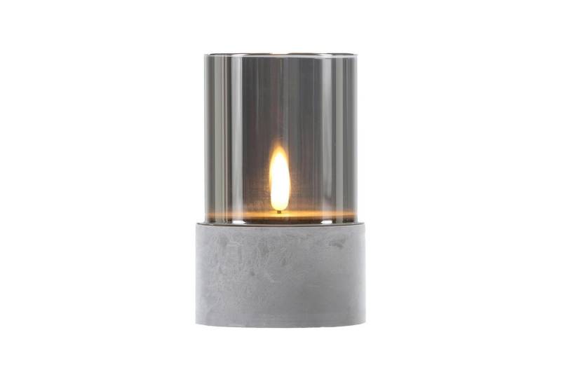 Marrakesch Orient & Mediterran Interior Kerzenständer LED Kerze Glas Windlicht Grau Kalio (1 St) von Marrakesch Orient & Mediterran Interior