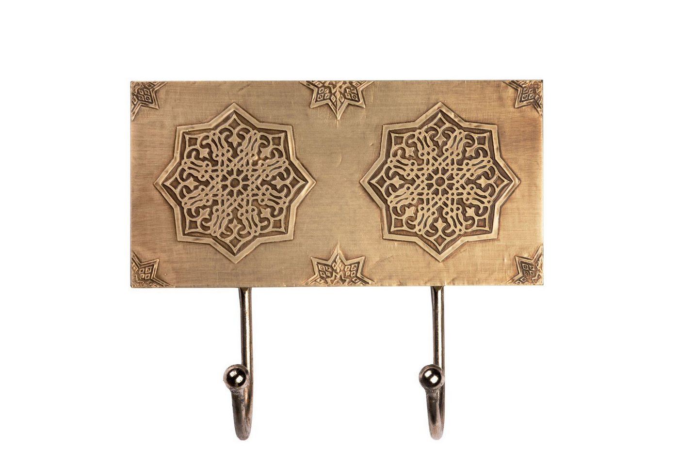 Marrakesch Orient & Mediterran Interior Kleiderhaken Kleiderhaken Adil mittel – orientalische Hakenleiste Metall 18x20cm, (1-St), Handarbeit von Marrakesch Orient & Mediterran Interior
