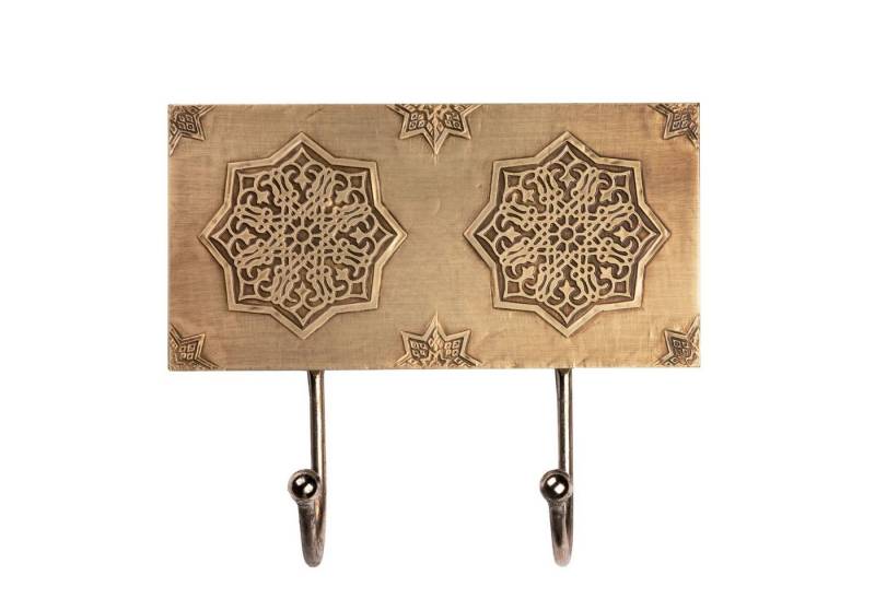 Marrakesch Orient & Mediterran Interior Kleiderhaken Kleiderhaken Adil mittel – orientalische Hakenleiste Metall 18x20cm, (1-St), Handarbeit von Marrakesch Orient & Mediterran Interior