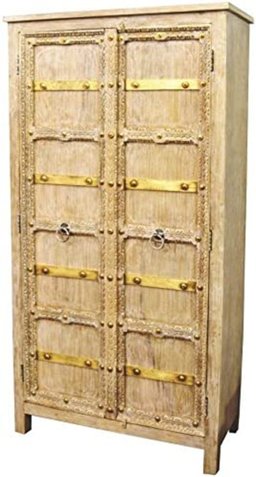 Marrakesch Orient & Mediterran Interior Kleiderschrank Indischer Schrank Dielenschrank Bilel - 185cm Handarbeit von Marrakesch Orient & Mediterran Interior