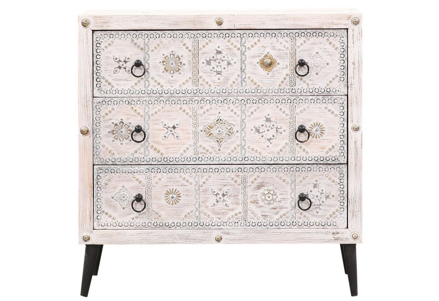 Marrakesch Orient & Mediterran Interior Kommode Boho Möbel Sideboard Kommode mit Schubladen Vaqui (1 St), Kommode mit Schublade und mit Türen erhältlich von Marrakesch Orient & Mediterran Interior